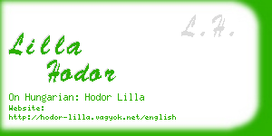 lilla hodor business card